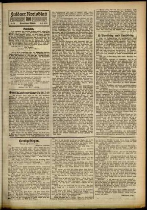 Zweite Ausgabe vom Samstag, den 02. Februar 1918.