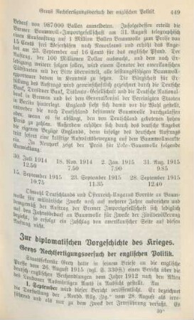 Zur diplomatischen Vorgeschichte des Krieges