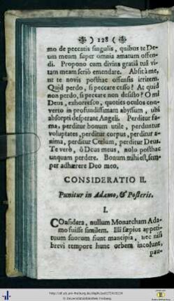Consideratio II. Punitur in Adamo et Posteris.
