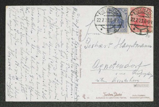 Brief von Heinrich Grünfeld an Gerhart Hauptmann