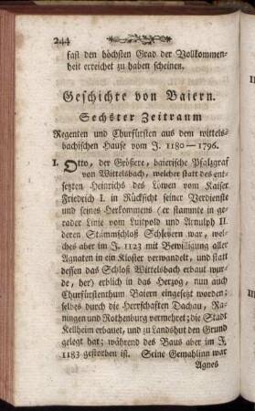Geschichte von Baiern.