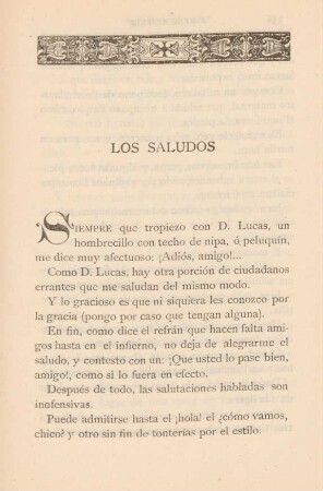 Los saludos