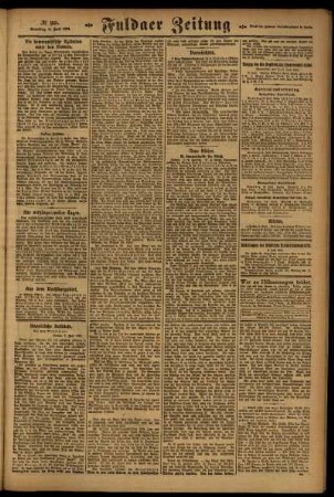 Zweite Ausgabe vom Samstag, den 09. Juli 1921.