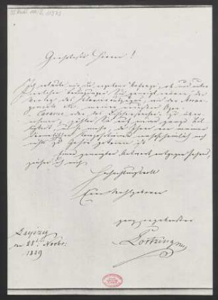 Brief an B. Schott's Söhne : 28.11.1839