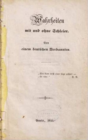 Wahrheiten mit und ohne Schleier