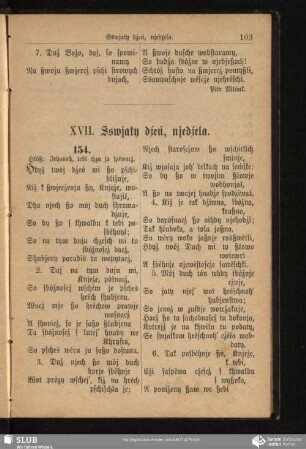 XVII. Sswjaty dźeń, njedźela