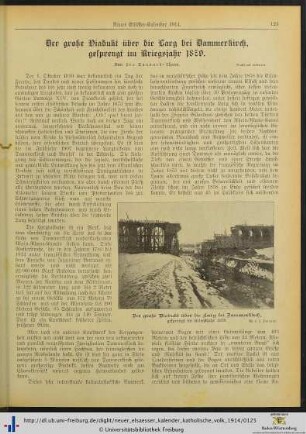 Der große Viadukt über die Larg bei Dammerkirch, gesprengt im Kriegsjahr 1870.