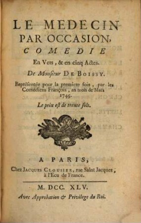 Oeuvres De Theatre De Mr. De Boissy, 9
