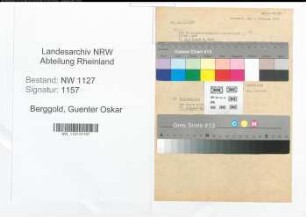 Entnazifizierung Guenter Oskar Berggold , geb. 00.00.0000 (Schriftleiter)