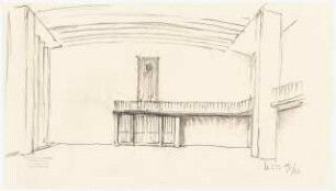 Evangelische Kirche, Gütersloh: Perspektivische Ansicht Innenraum