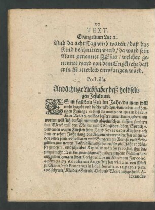 Text. Evangelium Luc. 2.