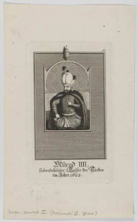 Bildnis des Murad IIII., Sultan des Osmanischen Reiches