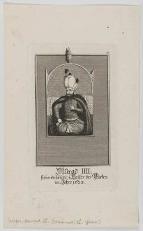 Bildnis des Murad IIII., Sultan des Osmanischen Reiches