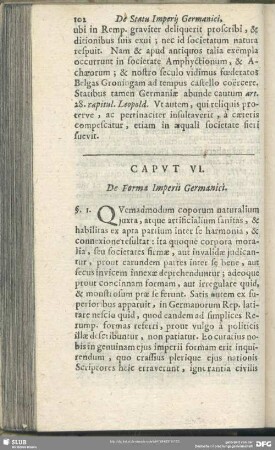 Caput VI. De Forma Imperii Germanici