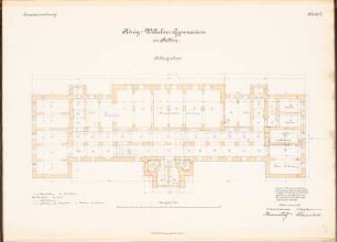 König-Wilhelm-Gymnasium, Stettin: Grundriss KG 1:100