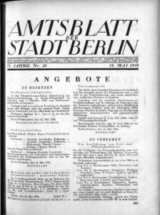 1930,20: Nr. 20, 18. Mai 1930