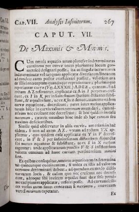 Caput VII. De Maximis et Minimis.