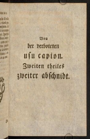 141-212, Von der verbotenen usu capion. Zweiten theils zweiter abschnidt.