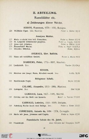 II. Abteilung. Kunstblätter etc. (Nr. 226-315)