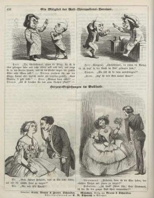 "Ein Mitglied des Anti-Thierquälerei-Vereines" "Herzens-Ergießungen im Ballsaale"