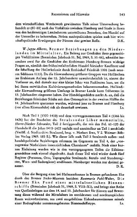 Der Stralsunder Liber memorialis, bearb. von Horst-Diether Schroeder, Teil 2, Fol. 61-120, 1410 - 1422, (Veröffentlichungen des Stadtarchivs Stralsund, 5,2) : Weimar, Böhlau, 1969