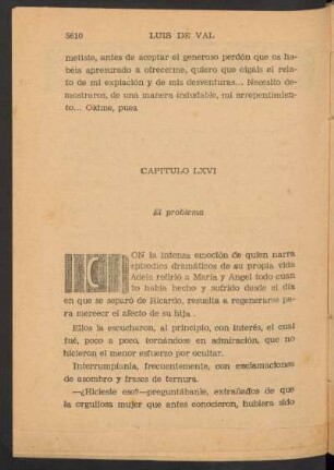 Capítulo LXVI - El problema