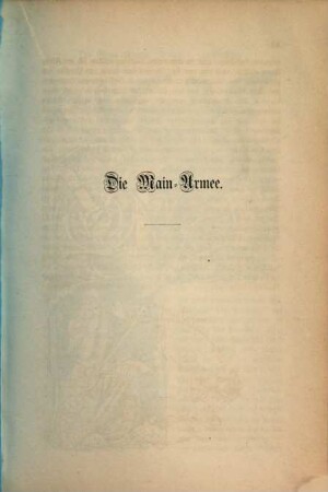Der deutsche Krieg von 1866, 2. Der Feldzug in West- und Mitteldeutschland