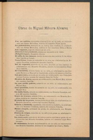 Obras de Miguel Mihura Álvarez