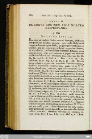 Caput II. De Sorte Hominum Post Mortem Exspectanda.