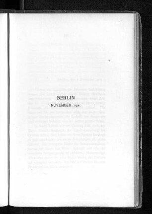 Berlin November 1901