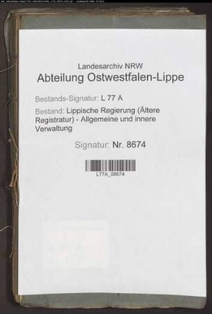 Landstraße (Chaussee) von Bremke nach Alverdissen.- (Distrikt 26), Bd. 3