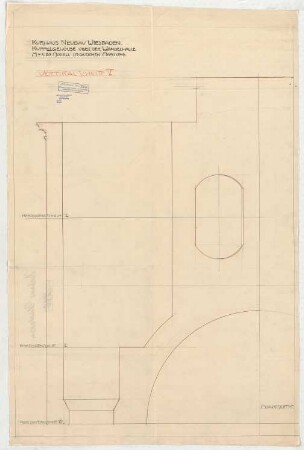 Thiersch, Friedrich von; Wiesbaden; Kurhaus - Kuppelgewölbe über Wandelhalle (Schnitt)