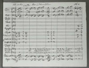 Chor "Auf, vollziehet des Meisters Wort", Beginn Allegro con brio. 1. Akt Nr.4 der Partitur (Band I)