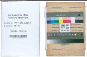 Entnazifizierung Elfriede Ruedlin , geb. 00.00.0000 ()