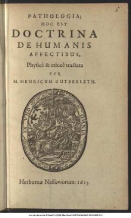 Pathologia : Hoc Est Doctrina De Humanis Affectibus,