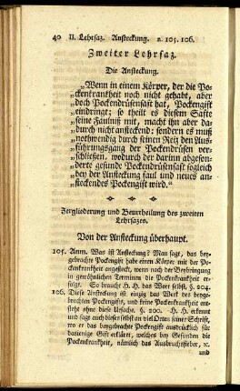 Zweiter Lehrsatz. Die Ansteckung.