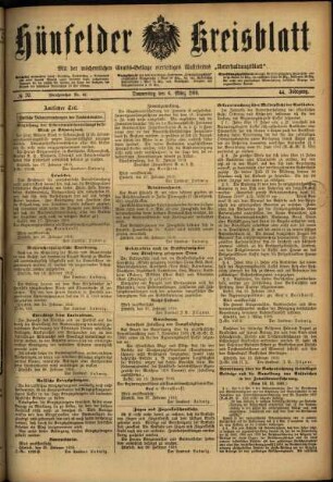 Ausgabe vom Donnerstag, den 06. März 1919.
