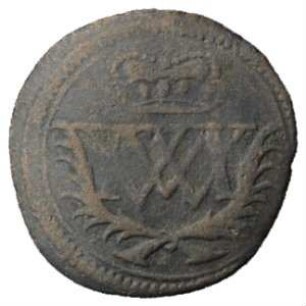 Fundmünze, Schleusinger Heller, 1717