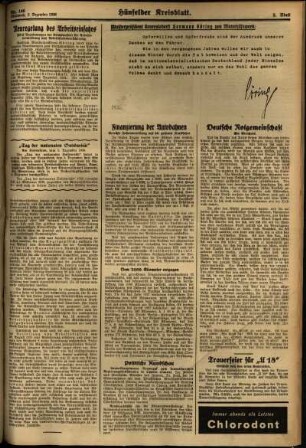 Zweite Ausgabe vom Mittwoch, den 02. Dezember 1936.