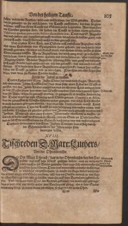 XVIII. Tischreden D. Mart: Luthers/ Von der Ohrenbeichte.