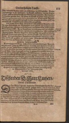 XVIII. Tischreden D. Mart: Luthers/ Von der Ohrenbeichte.