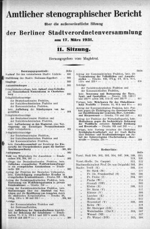 Sitzung 11, 17. März 1931