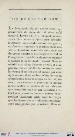 Vie de Gerard Dow
