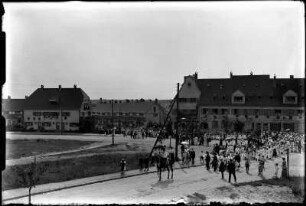 Dresden-Hellerau, Festumzug zur Maifeier am Markt Hellerau