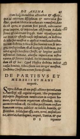 De Partibus Et Membris Humani corporis.