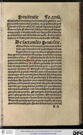 De sacramento penitentie.