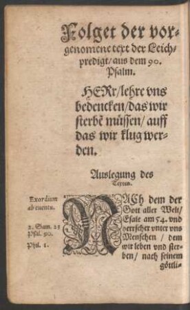 Auslegung des Textes.