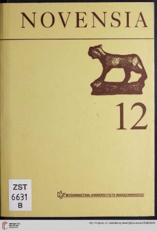 12: Novensia: Studia i Materiały