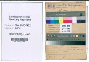 Entnazifizierung Heinz Bahrenberg , geb. 04.11.1903 (Verwaltungsangestellter)