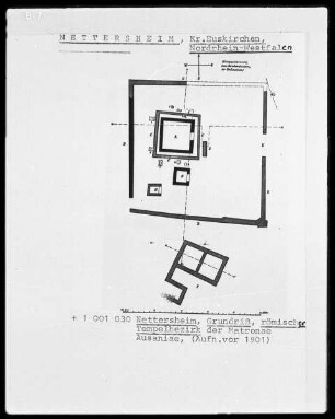 Nettersheim, Grundriss des römischen Tempelbezirks der Matronae Ausaniae